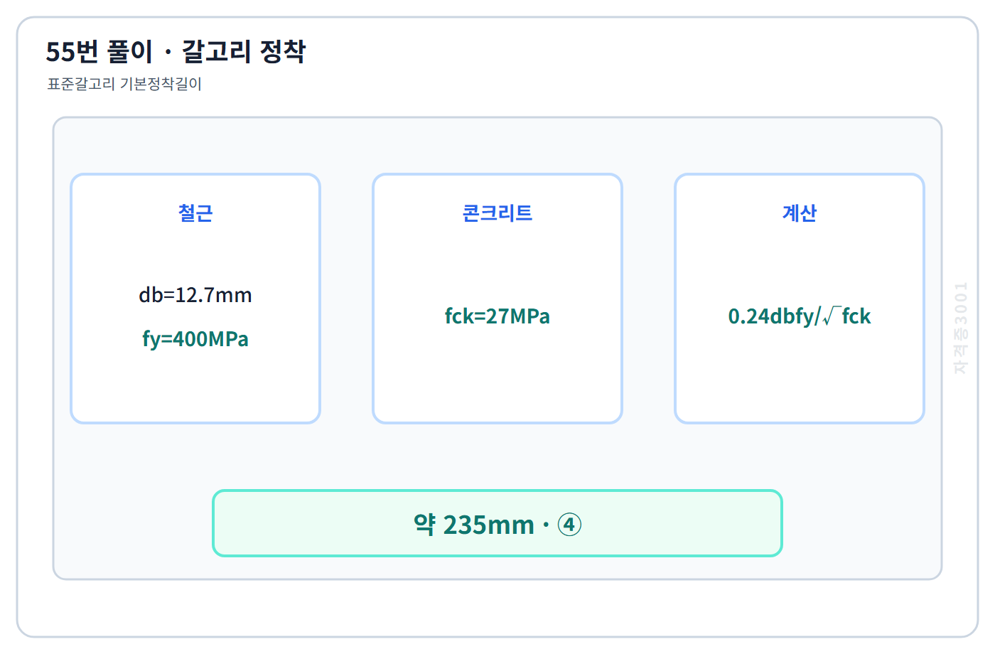 55번 핵심 개념·계산 또는 2017년 출제 적용 기준을 단계별로 정리한 정답 도식